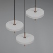Immagine di Lampadario Rotondo Grigio Tre Dischi Led Dimmerabile CCT Keaton Trio