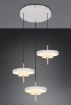 Immagine di Lampadario Rotondo Grigio Tre Dischi Led Dimmerabile CCT Keaton Trio