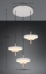 Immagine di Lampadario Rotondo Grigio Tre Dischi Led Dimmerabile CCT Keaton Trio
