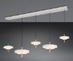 Immagine di Lampadario Per Tavolo Grigio 5 Luci Led 50w Dimmerabile CCT Keaton Trio