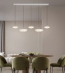 Immagine di Lampadario Per Tavolo Grigio 5 Luci Led 50w Dimmerabile CCT Keaton Trio