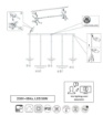 Immagine di Lampadario Per Tavolo Grigio 5 Luci Led 50w Dimmerabile CCT Keaton Trio