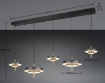 Immagine di Lampadario Lineare Nero Oro Per Sala Da Pranzo Led 50w Dimmerabile Keaton Trio
