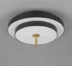 Immagine di Plafoniera Rotonda Nero Oro Led CCT Dimmerabile Keaton Trio