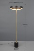 Immagine di Piantana Keaton Nero Oro Led 21w Luce Regolabile Per Soggiorno Trio
