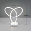Immagine di Abat Jour Moderna Led 4000k Design Curvo Bianco Lando Trio