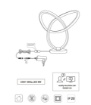 Immagine di Abat Jour Moderna Led 4000k Design Curvo Bianco Lando Trio