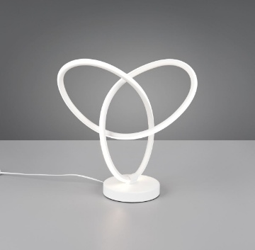 Immagine di Abat Jour Moderna Led 4000k Design Curvo Bianco Lando Trio