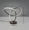 Immagine di Abat Jour Da Comodino Curva Led 8w 3000k Lando Trio