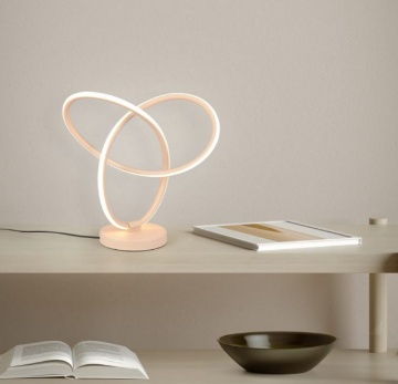 Immagine di Lampada Led Curva Sabbia Da Comodino 8w 3000k Lando Trio