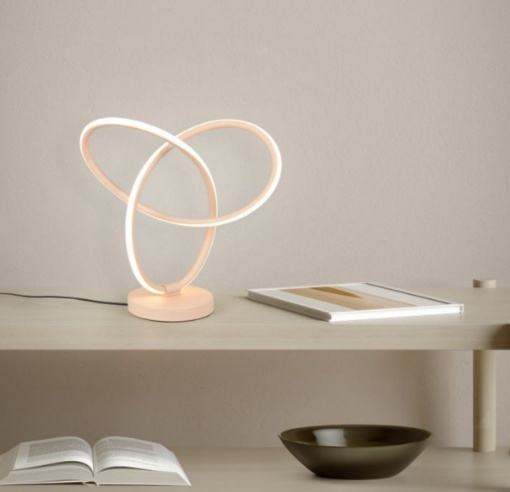Immagine di Lampada Led Curva Sabbia Da Comodino 8w 3000k Lando Trio