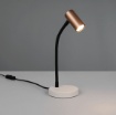 Immagine di Lampada Flessibile Da Tavolo Grigio Bronzo Moka Taryn Trio