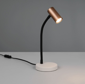 Immagine di Lampada Flessibile Da Tavolo Grigio Bronzo Moka Taryn Trio