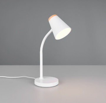 Immagine di Lumetto Led Orientabile Da Tavolo Pongo Bianco Trio