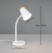 Immagine di Lumetto Led Orientabile Da Tavolo Pongo Bianco Trio