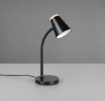 Immagine di Lampada Per Scrivania Nera Flessibile Led 3000k Pongo Trio