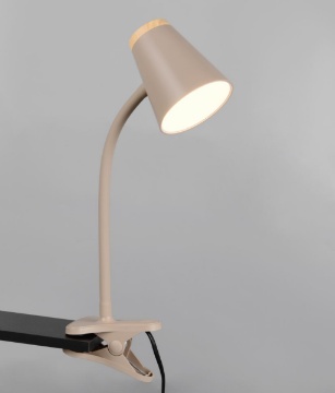Immagine di Lampada Con Molletta Beige Flessibile Pongo Beige Trio