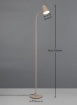 Immagine di Piantana Led Moderna Pongo Beige Orientabile 3000k Trio