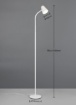 Immagine di Piantana Bianca Da Studio Led 3000k Orientabile Pongo Trio