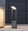 Immagine di Paletto Solare Da Giardino 100 cm Grigio Led Orientabile Con Sensore Malawi Trio