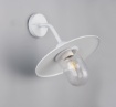 Immagine di Lampada Parete Esterna Bianca Con Vetro Trasparente IP44 Brenta Trio