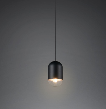 Immagine di Lampada Pendente Nera Per Isola Cucina Nara Trio