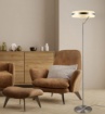 Immagine di Piantana Moderna Dios Nichel Disco Led Luce Regolabile Trio
