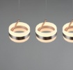 Immagine di Lampadario Led Nichel Con Pendenti Da Tavolo Luce Regolabile Dios Trio