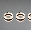 Immagine di Lampadario Binario Nero Con Pendenti Led CCT Dimmerabile Dios Trio