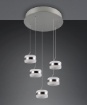 Immagine di Lampadario Rotondo Dios Nichel Led Dimmerabile Trio