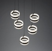 Immagine di Lampadario Rotondo Salotto Dios Nero Led Dimmerabile Trio