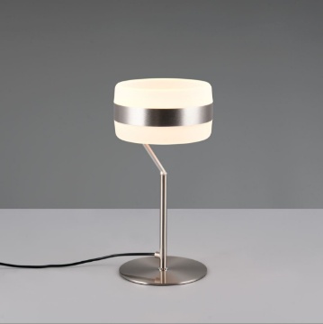 Immagine di Lampada Da Comodino Nichel Led Dimmerabile Dios Trio