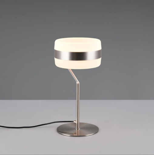 Immagine di Lampada Da Comodino Nichel Led Dimmerabile Dios Trio