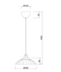 Immagine di Sospensione Industrial Chic Nera Con Piatto Vetro Ambra Eluna Trio