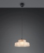 Immagine di Lampada A Sospensione Vetro Rigato Ambra 35cm Abella Trio