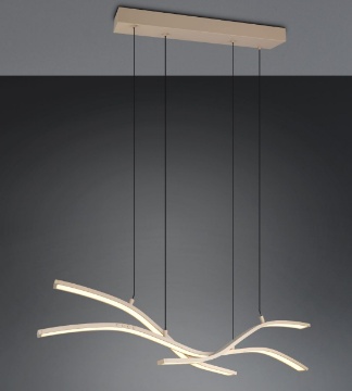 Immagine di Lampadario Ondulato Beige Spider Smart Led CCT 46w Con Telecomando Trio