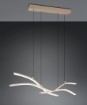 Immagine di Lampadario Ondulato Beige Spider Smart Led CCT 46w Con Telecomando Trio