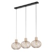 Immagine di Lampadario Tre Pendenti Metallo Sabbia Per Tavolo Gila Trio