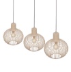 Immagine di Lampadario Tre Pendenti Metallo Sabbia Per Tavolo Gila Trio