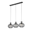 Immagine di Lampadario Tavolo Nero Con Pendenti Gabbia Metallo Gila Trio