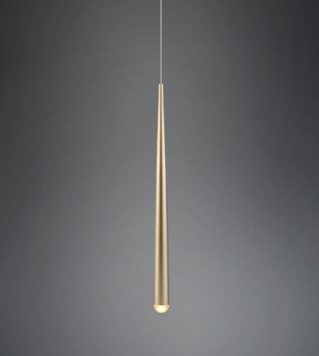Immagine di Sospensione Comodini Cono Oro Led Dimmerabile Cala Trio