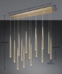 Immagine di Lampadario Led Pendenti Cono Oro Dimmerabile Cala Trio