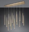 Immagine di Lampadario Led Pendenti Cono Oro Dimmerabile Cala Trio