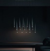 Immagine di Lampadario A Cascata Nero Per Tavolo Led Dimmerabile Cala Trio