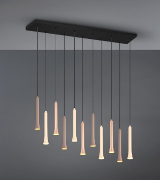 Immagine di Lampadario A Cascata Fiato Multicolor Led Dimmerabile Trio