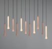 Immagine di Lampadario A Cascata Fiato Multicolor Led Dimmerabile Trio