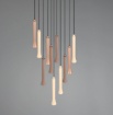 Immagine di Lampadario Cascata di Luci Rotondo Fiato Multicolor Led Dimmerabile Trio
