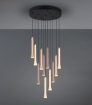Immagine di Lampadario Cascata di Luci Rotondo Fiato Multicolor Led Dimmerabile Trio