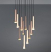 Immagine di Lampadario Cascata di Luci Rotondo Fiato Multicolor Led Dimmerabile Trio