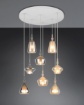 Immagine di Lampadario Vetri Multicolor A Cascata Per Soggiorno Aldea Trio